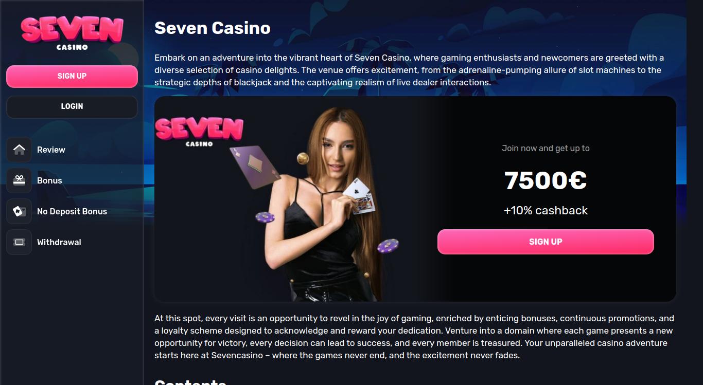 Mobile casino experience for UK players at Seven Casino